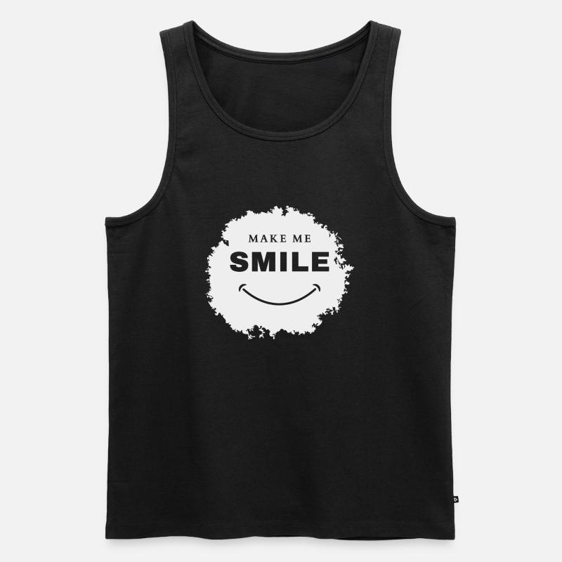 Make Me Smile - Männer Premium Bio Tank Top - Schwarz