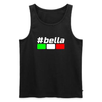 #bella Italia - Männer Premium Bio Tank Top - Schwarz - Vorne - Michal (187cm)