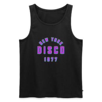 NEW YORK DISCO - Men's Premium Organic Tank Top - black - Front - Michal (187cm)