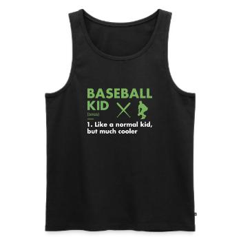 Sport Kid Définition Baseball - Débardeur bio Premium Homme - noir - Devant - Michal (187cm)