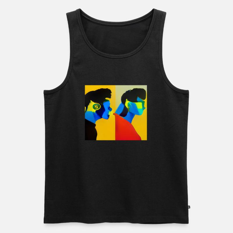 People - Männer Premium Bio Tank Top - Schwarz
