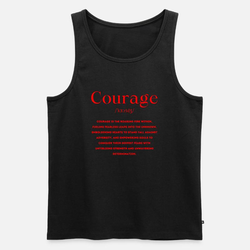 Mut mutig Definition - Männer Premium Bio Tank Top - Schwarz