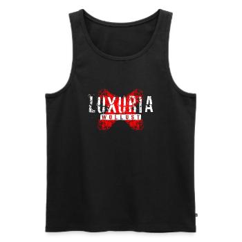Luxeria - Die Wollust - Männer Premium Bio Tank Top - Schwarz - Vorne - Michal (187cm)