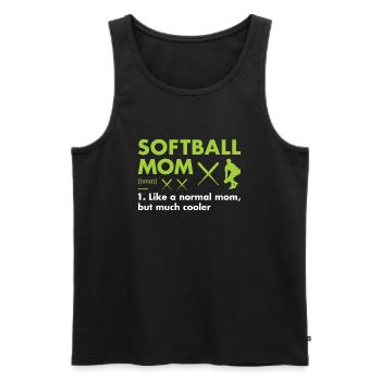 Sport Maman Définition Softball - Débardeur bio Premium Homme - noir - Devant - AI Model Male 178 light (178cm)