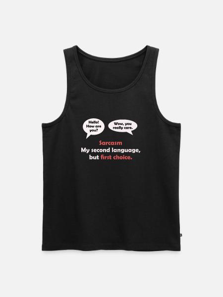 Sarkasmus - Männer Premium Bio Tank Top - Schwarz