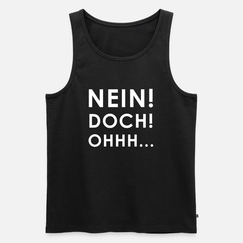 Nein, Doch, Ohhh - Männer Premium Bio Tank Top - Schwarz