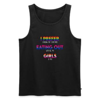 Schwul Bisexuell Lesbisch Pride Flagge LGBTQ Lustig LGBT - Männer Premium Bio Tank Top - Schwarz - Vorne - Michal (187cm)