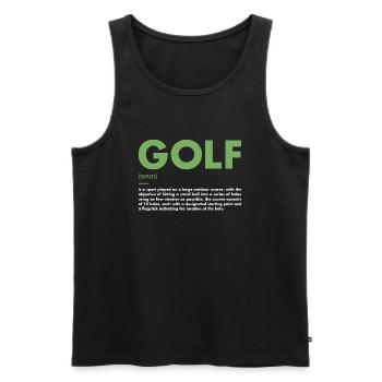 Sport Définition Golf - Débardeur bio Premium Homme - noir - Devant - AI Model Male 178 light (178cm)