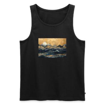 Dante-Landschaft - Männer Premium Bio Tank Top - Schwarz - Vorne - AI Model Male 178 light (178cm)