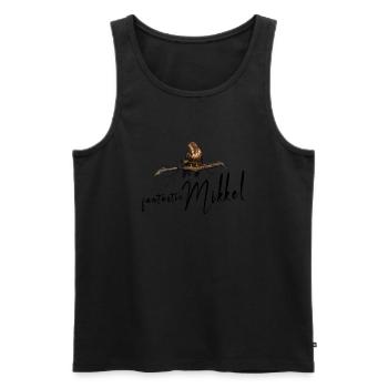 Mikkel Birthday Mikkel Name Day - Men's Premium Organic Tank Top - black - Front - AI Model Male 178 light (178cm)