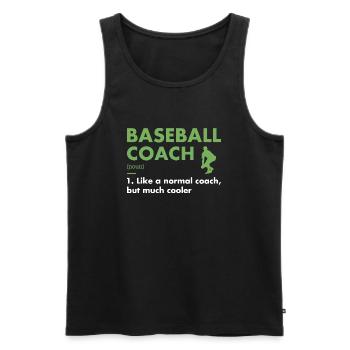 Sport Coach Definition Baseball - Männer Premium Bio Tank Top - Schwarz - Vorne - Michal (187cm)