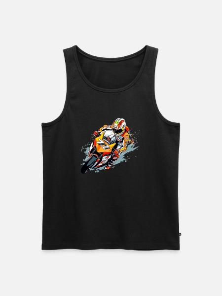 Racing motorcycle n°77 - Men's Premium Organic Tank Top - black