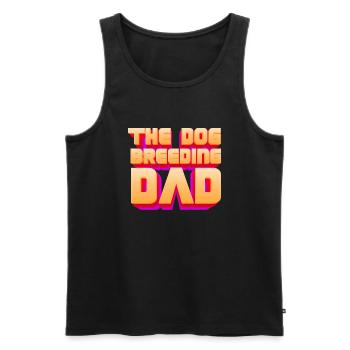 Le père éleveur de chiens - Papa Lustig - Débardeur bio Premium Homme - noir - Devant - AI Model Male 178 light (178cm)