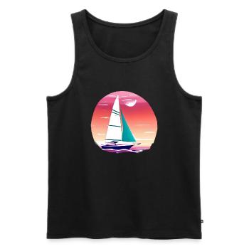 Segeln Segelsport Segler Segelschiff Segelboot - Männer Premium Bio Tank Top - Schwarz - Vorne - Michal (187cm)