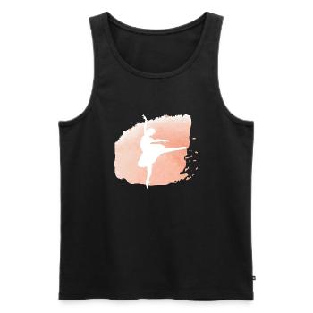 Dancing Dance Music - Men's Premium Organic Tank Top - black - Front - AI Model Male 178 light (178cm)