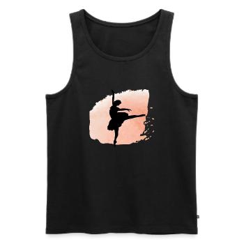 Dancing Dance Music - Men's Premium Organic Tank Top - black - Front - AI Model Male 178 light (178cm)
