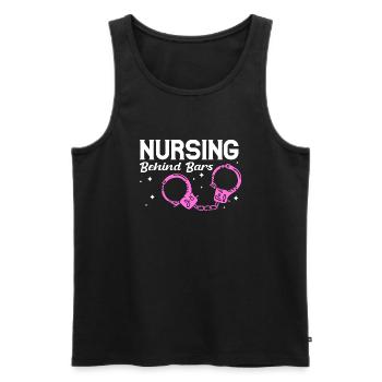 Nursing Behind Bars - Drôle d’infirmière correctionnelle - Débardeur bio Premium Homme - noir - Devant - Michal (187cm)