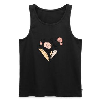 Wildflowers Flowers Nature Bouquet - Men's Premium Organic Tank Top - black - Front - Michal (187cm)