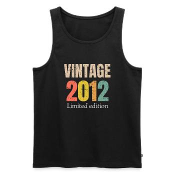 vintage 2012 limited edition - Débardeur bio Premium Homme - noir - Devant - Michal (187cm)
