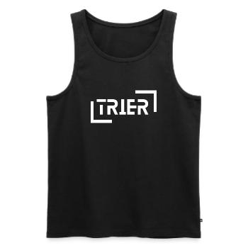 Trier - Men's Premium Organic Tank Top - black - Front - AI Model Male 178 light (178cm)