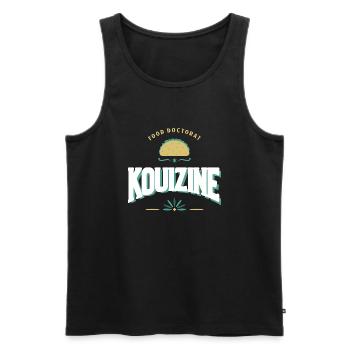 Meme Kouizine doctorat la place de la femme cadeau - Débardeur bio Premium Homme - noir - Devant - AI Model Male 178 light (178cm)