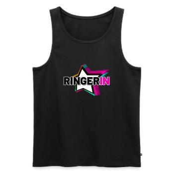 Ringerin - Männer Premium Bio Tank Top - Schwarz - Vorne - Michal (187cm)