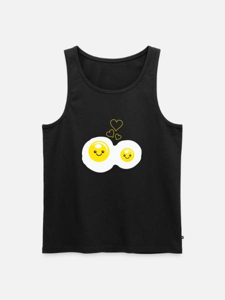 Fried Eggs Love - Men's Premium Organic Tank Top - black