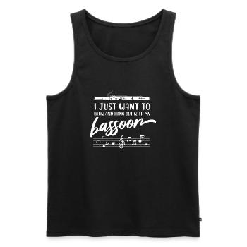 blow and hang out with my bassoon Design - Männer Premium Bio Tank Top - Schwarz - Vorne - AI Model Male 178 light (178cm)