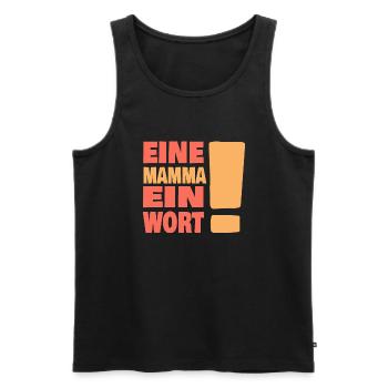 Eine Mama ein Wort - Männer Premium Bio Tank Top - Schwarz - Vorne - AI Model Male 178 light (178cm)