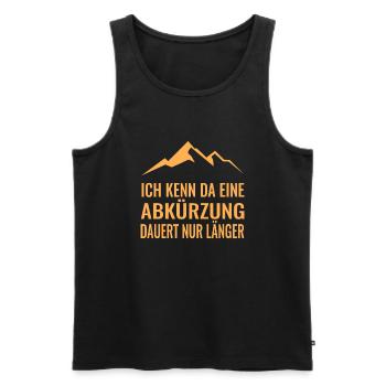 Berg Wandern Lustiger Spruch Geocache - Männer Premium Bio Tank Top - Schwarz - Vorne - AI Model Male 178 light (178cm)