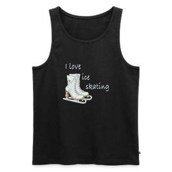 Ice skating - Men's Premium Organic Tank Top - black - Front - Michal (187cm)