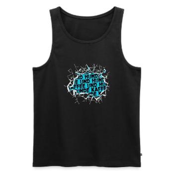 hundefreund haustier trinken arbeiten - Männer Premium Bio Tank Top - Schwarz - Vorne - Michal (187cm)