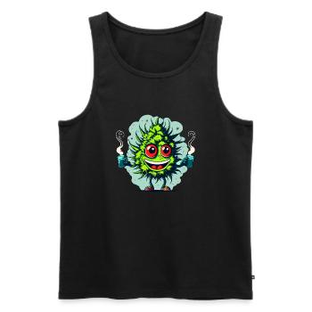420 - Good Morning - Männer Premium Bio Tank Top - Schwarz - Vorne - Michal (187cm)