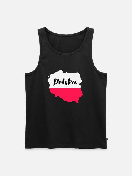 Poland Polska - Men's Premium Organic Tank Top - black