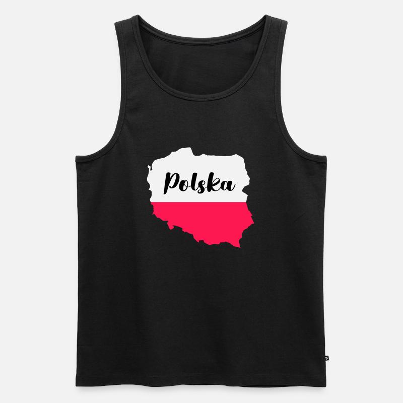polen polska - Männer Premium Bio Tank Top - Schwarz