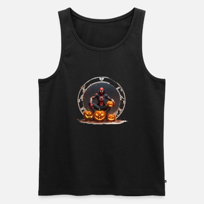 Halloween und Superheld - Männer Premium Bio Tank Top - Schwarz