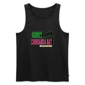 Bday citation Terrier Noël Chihuahua Cool - Débardeur bio Premium Homme - noir - Devant - AI Model Male 178 light (178cm)