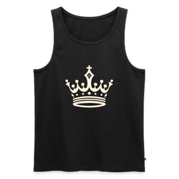 Krone der Eleganz - Männer Premium Bio Tank Top - Schwarz - Vorne - AI Model Male 178 light (178cm)