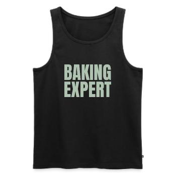 Baking expert - Men's Premium Organic Tank Top - black - Front - Michal (187cm)