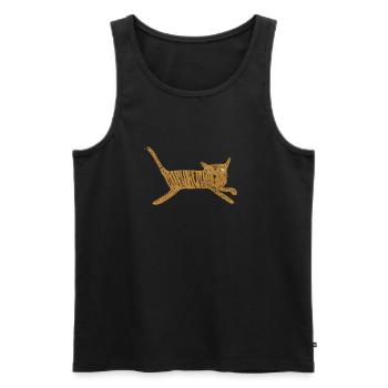 Tiger - Männer Premium Bio Tank Top - Schwarz - Vorne - Michal (187cm)