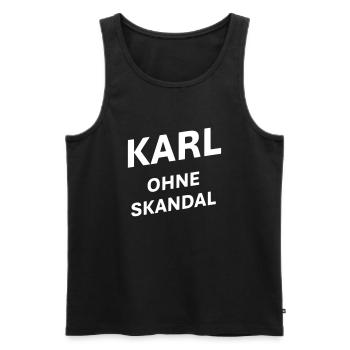 Karl ohne Skandal - Männer Premium Bio Tank Top - Schwarz - Vorne - Michal (187cm)