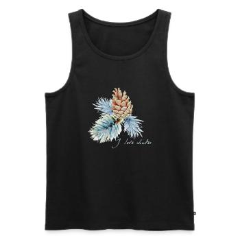 I love winter - Men's Premium Organic Tank Top - black - Front - Michal (187cm)