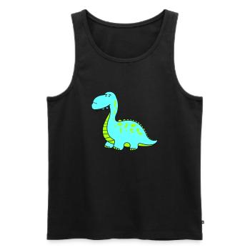 dino - Men's Premium Organic Tank Top - black - Front - Michal (187cm)