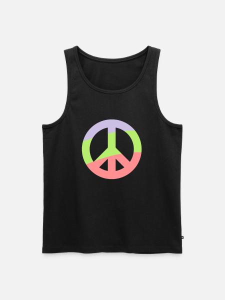 Peace - Men's Premium Organic Tank Top - black