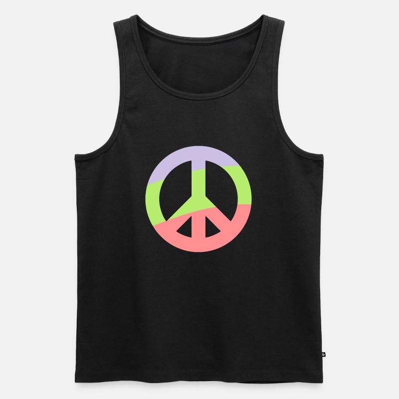 Peace - Männer Premium Bio Tank Top - Schwarz