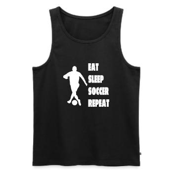 Fußballspieler Fußballmannschaft Fußballdesign - Männer Premium Bio Tank Top - Schwarz - Vorne - AI Model Male 178 light (178cm)