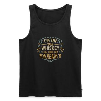 Whiskey diet - Men's Premium Organic Tank Top - black - Front - Michal (187cm)
