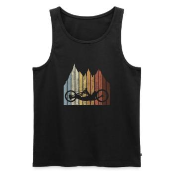 Handbike Mountain - Männer Premium Bio Tank Top - Schwarz - Vorne - Michal (187cm)
