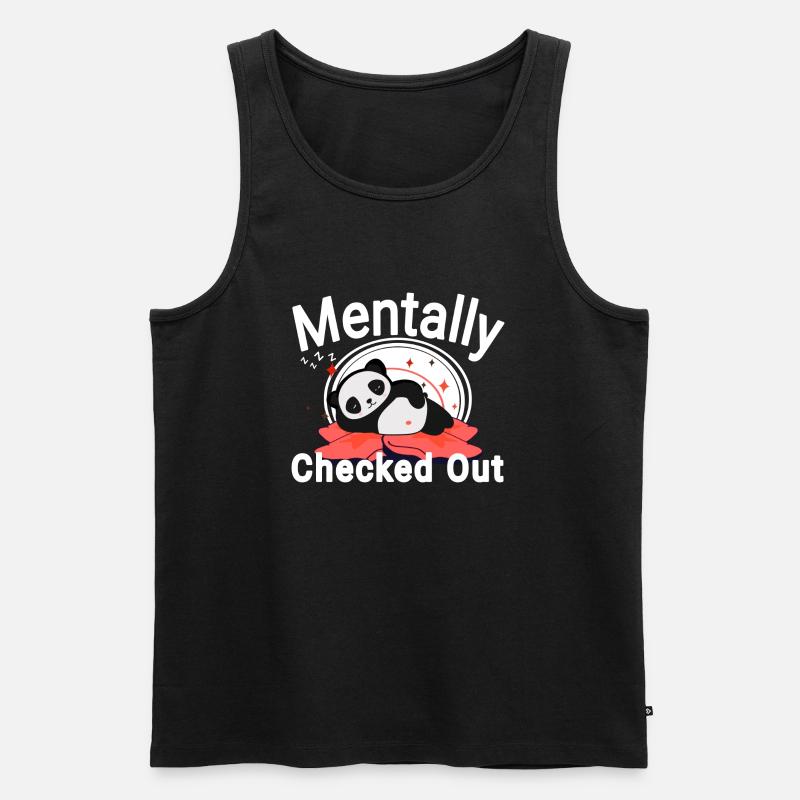 Geistig Ausgecheckt - Männer Premium Bio Tank Top - Schwarz