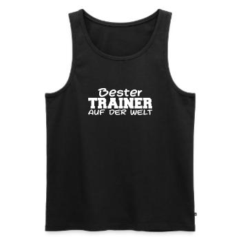 Bester Trainer Training Teamtrainer Trainieren - Männer Premium Bio Tank Top - Schwarz - Vorne - Michal (187cm)